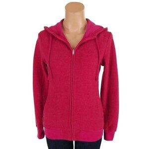 Icebeaker New Zealand Merino Wool Zip Front Hoodie Size S Pink Jacket